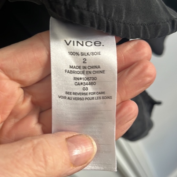 Vince Black Silk Blouse - Picture 6 of 6
